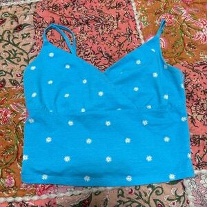 Blue Floral Women's Top